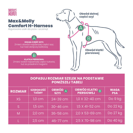 Max&Molly Comfort Harness Matrix 2.0 Lavender - soft dog harness with QR identifier and adjustable fit, purple.