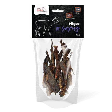 Syta Micha Venison - natural dog treats in the form of dried venison strips.