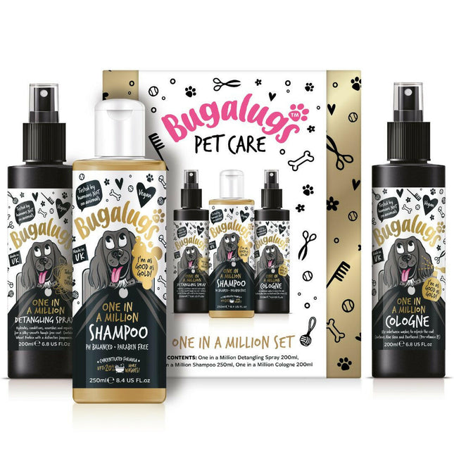 Bugalugs One in a Million Gift Set - scented grooming products set for dogs.