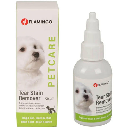 Flamingo Tear Stain Remover - stain removal solution for dogs and cats.