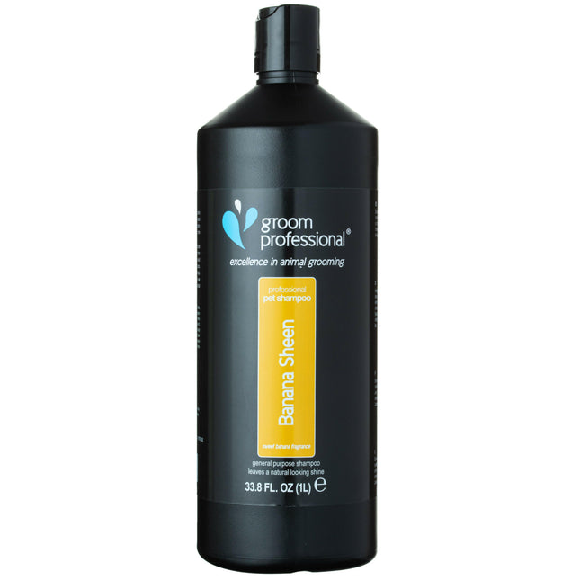Groom Professional Banana Sheen Shampoo - moisturizing banana shampoo for all coat types, concentrate 1:12.