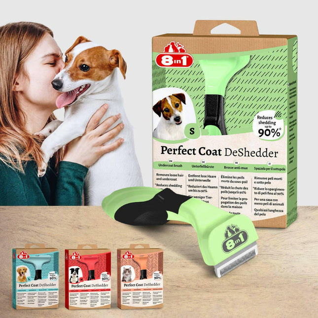 8in1 Perfect Coat DeShedder - dead undercoat remover, for small breed dogs.