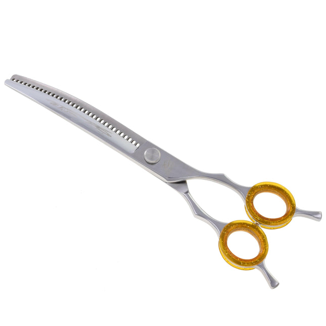 P&W AA Love Curved Chunker - professional curved thinning shears with micro-serration, 32 teeth.