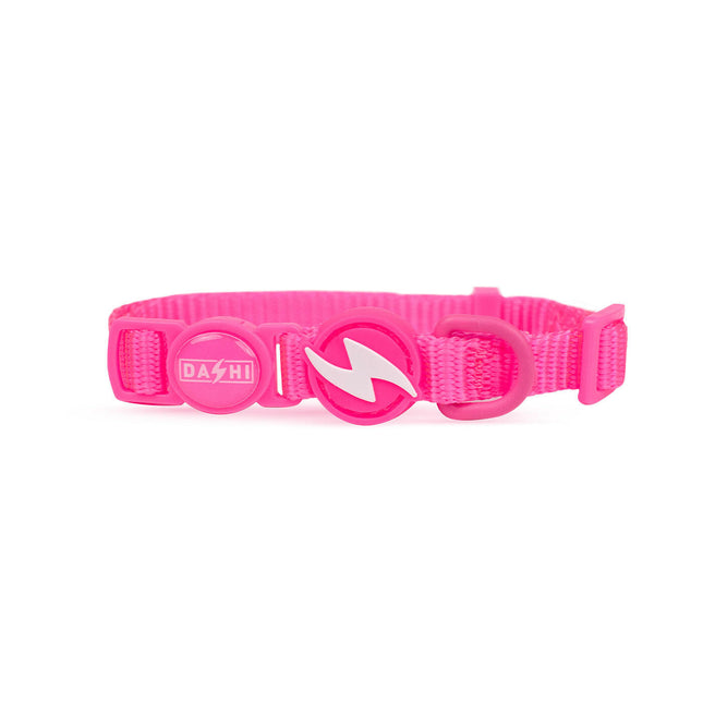 Dashi Neon Pink Cat Collar - nylon cat collar, neon pink.