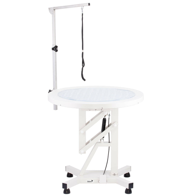 Blovi Luce Air Lift LED Grooming Table - grooming table with illuminated and rotating top, pneumatic lift.
