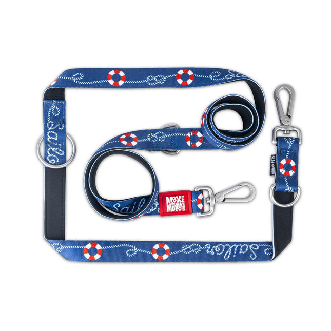 Max&Molly Multi-Leash Sailor - adjustable leash for dogs, nautical pattern, 200cm.