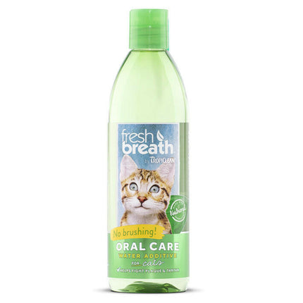 Tropiclean Fresh Breath Water Additive for Cats - natural water additive for cats, for oral hygiene.