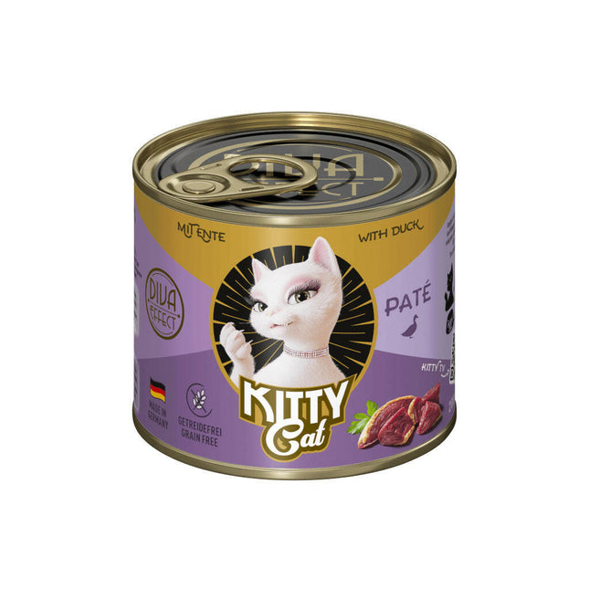 Kitty Cat Duck Pâté - grain-free wet food, pâté for cats, with duck.