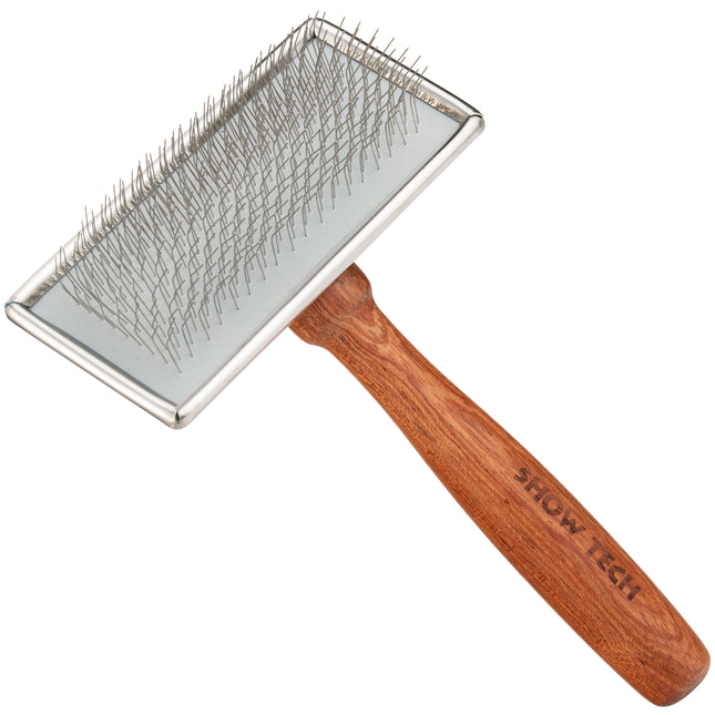 Show Tech Slicker Brush Rosewood S - poodle brush made of rosewood