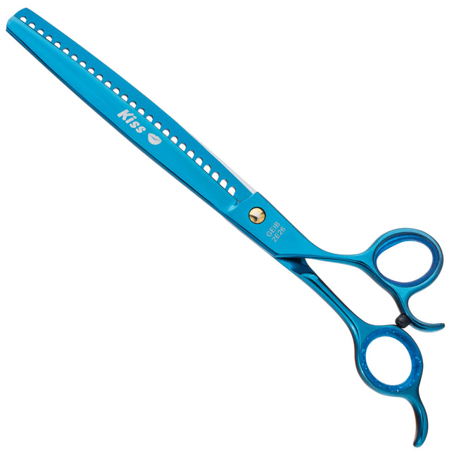 Geib Kiss Gold Blue Chunker 8.5 - single-sided grooming chunkers with a blue finish, 26 teeth.