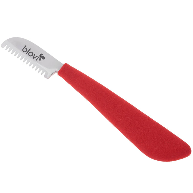 Blovi Professional Rubber Stripping Knife - professional trimmer with a comfortable rubberized handle, Japanese steel.