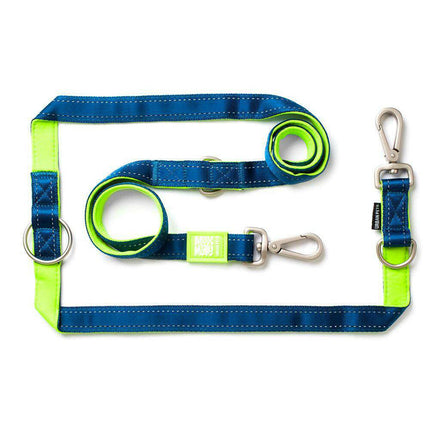 Max & Molly Multi-Leash Matrix Lime Green - adjustable leash for dogs with reflective stitching, 200cm.