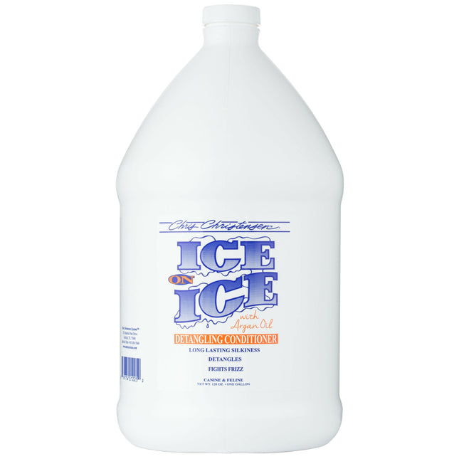 Chris Christensen Ice on Ice Detangling Conditioner - professional coat conditioner with argan oil, detangles, smooths, and adds shine..
