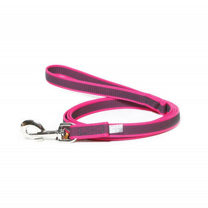 Julius K9 Color & Gray Supergrip Leash With Handle Pink - training leash with handle, pink, non-slip.