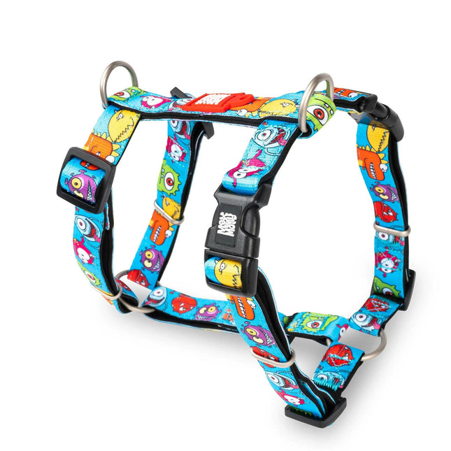 Max&Molly H - Little Monsters Harness - colorful harness for dogs and puppies, adjustable.