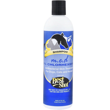 Best Shot M.E.D. Chlorhexidine Shampoo 3% - antibacterial, therapeutic shampoo for pets with skin issues, concentrate 1:10.