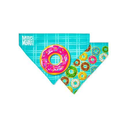 Max & Molly Reversible Bandana Donuts - dog bandana, double-sided.