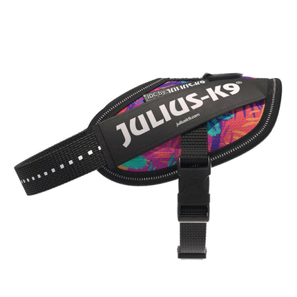 Julius - K9 IDC Powerharness Vibe - dog harness with reflective features, palm pattern.
