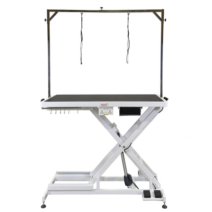 Blovi Callisto Pro - lift table with electric socket and accessory shelf, top x 65cm.