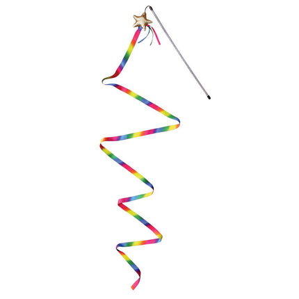 KONG Stellar Teaser - cat wand with a long ribbon and chirping star