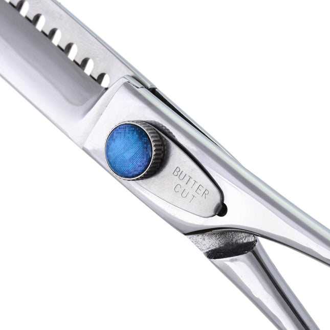 Geib Super Gator Chunker - professional single-sided thinning shears with an ergonomic handle, made of triple-hardened stainless steel, 19 teeth.