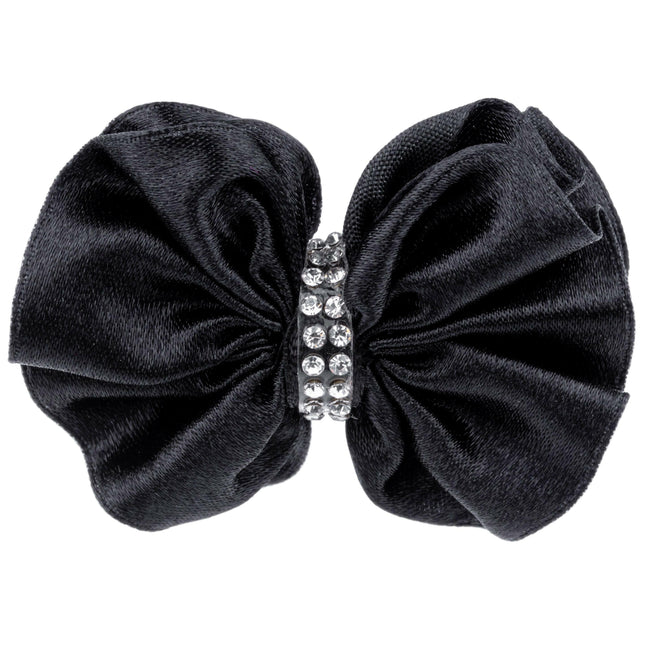 Blovi Bow Premium Satin Bow with Rhinestones.
