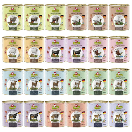 GranataPet 24x Dog Food Set - Grain-Free Wet Dog Food, Mix of 10 Flavors.