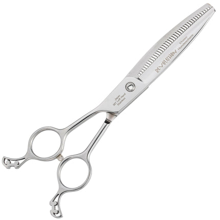 Ehaso Revolution Lefty Thinning - professional single-sided thinning shears for left-handed users, best Japanese steel, 38 teeth.