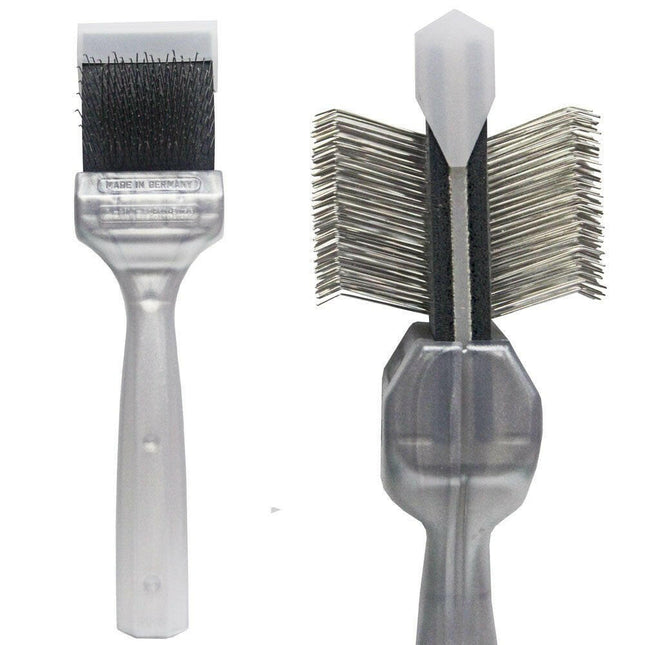 ActiVet Pro Brush Coat Grabber - hard, double-sided, flexible brush for quick removal of undercoat, for breeds with long, thick fur - has.