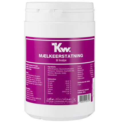 KW Milk Replacement - milk substitute preparation for puppies from day one to four weeks of age.
