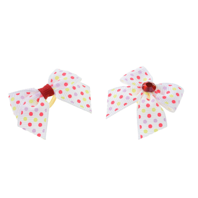 Blovi Bows Polka 25 pcs - polka dot bows for dogs, on elastic bands.