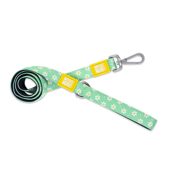 Max&Molly Short Leash Margarite - colorful urban leash for dogs, daisy pattern, 120cm.