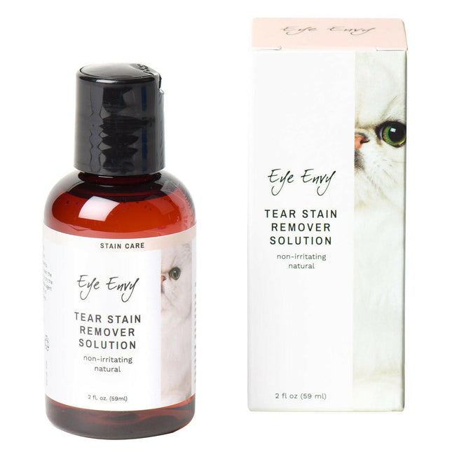 Eye Envy Tear Stain Remover for Cats - liquid for removing tear stains and discoloration under a cat's eyes.