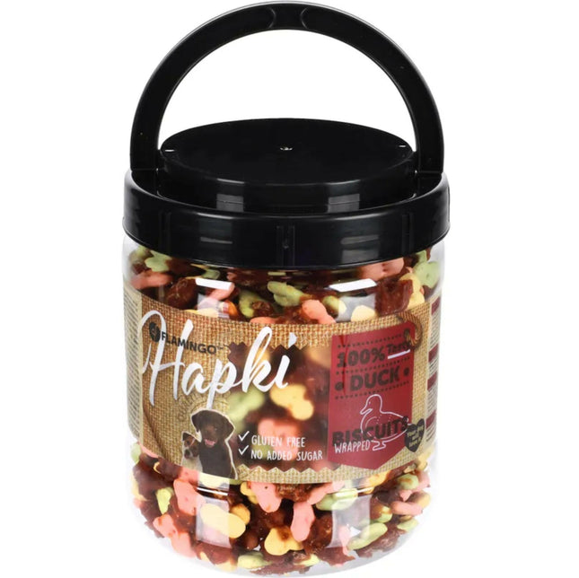 Flamingo Hapki Duck Biscuits Wrap - dog biscuits with duck.