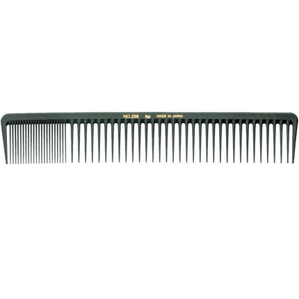 Utsumi BW Carbon #298 Comb - professional, high-quality comb made of carbon fiber with a mixed tooth spacing..