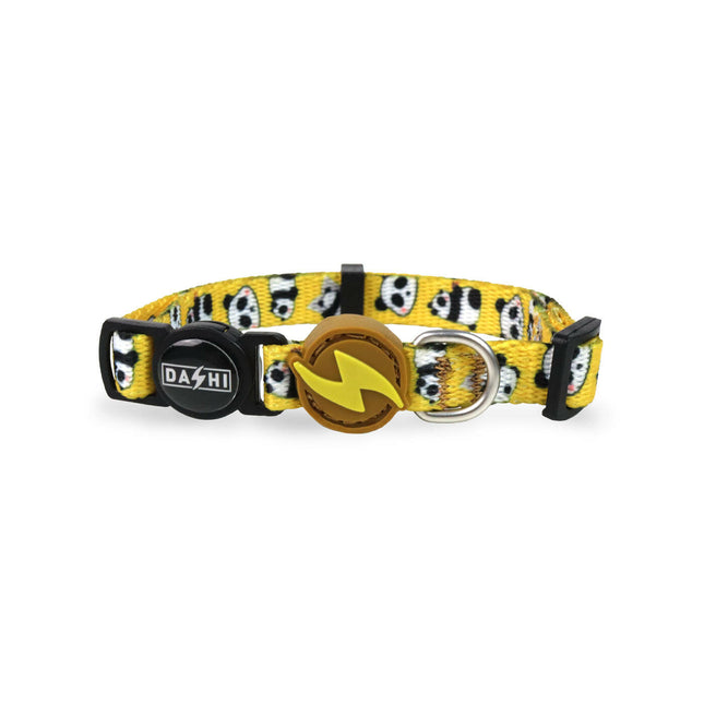 Dashi Snooze Cat Collar - Cat collar, panda pattern.