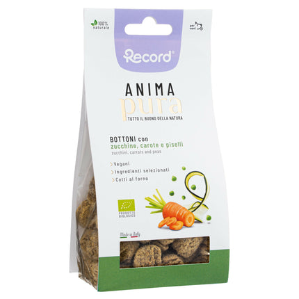 Record Anima Pura Vegan - vegetable treats for dogs, zucchini with carrot and pea.