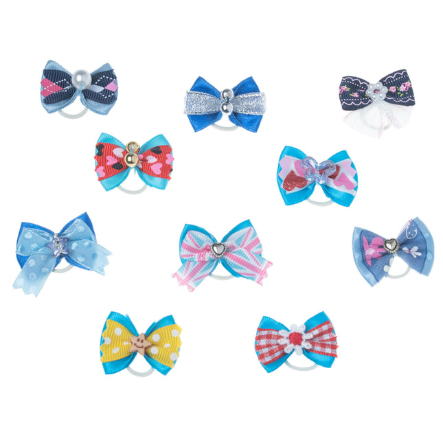 Groom Professional Fashion Bow Packs 100 pcs - cute bows for dogs, shades.