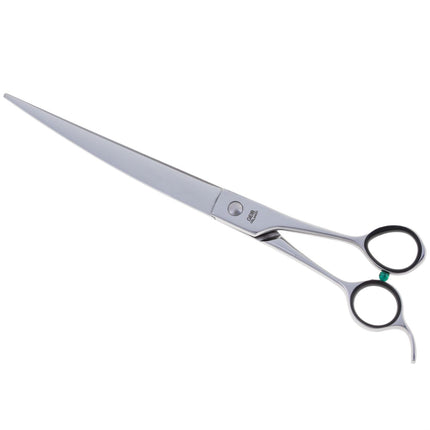 Geib Crab Curved Scissors Level 2 - high-quality curved scissors for pet grooming with a single-sided micro-grind.