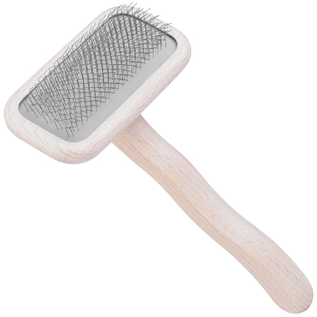 Chris Christensen Mark II Small Slicker Brush - small poodle brush - beech wood.