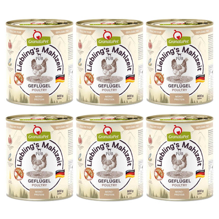 GranataPet Poultry PUR - monoprotein grain-free wet food for dogs, poultry.