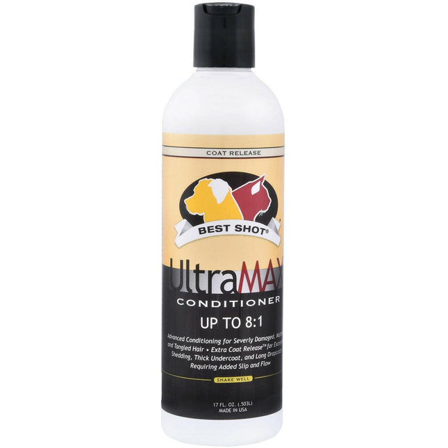 Best Shot UltraMax Pro Conditioner - professional moisturizing conditioner for thick fur with an undercoat and long, flowing coats, concentrate 1:8 - 503ml.