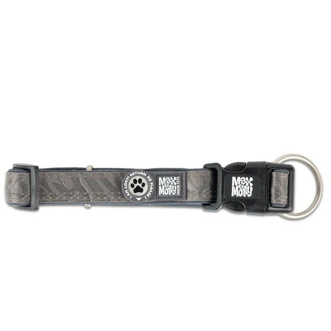 Max&Molly GOTCHA! Smart ID Matrix 2.0 Collar Stone - dog collar with QR identifier.