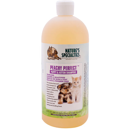Nature's Specialties Peachy Perfect Shampoo - gentle, tear-free shampoo for kittens and puppies, concentrate 1:6