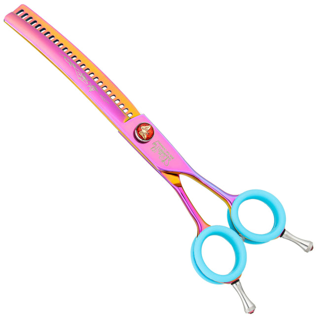 P&W ButterFly Curved Chunkers - professional grooming thinning shears, curved - 26 teeth.