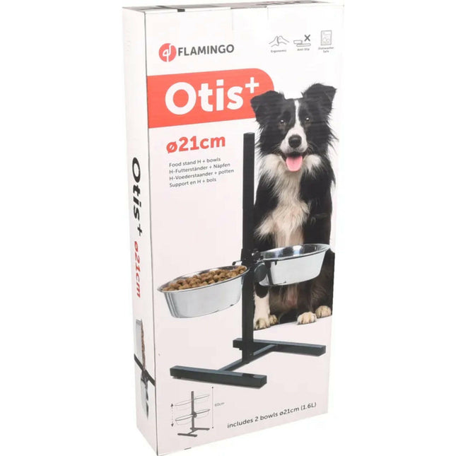Flamingo Otis Food Stand - dog bowl on a stand.