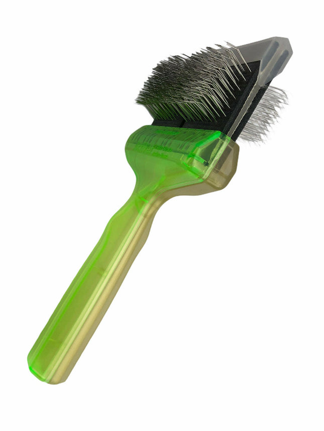 ActiVet Duo Plus Brush SilCoater 2in1 - two soft brushes in one, for long, fine, and silky coats - large 9cm.