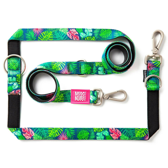 Max&Molly Multi-Leash Tropical - Adjustable Dog Leash, Interesting Pattern, 200cm.