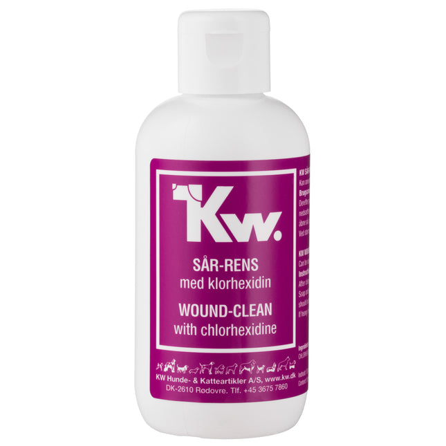 KW Wound Clean - liquid for cleaning and disinfecting minor wounds and abrasions in dogs and cats, with chlorhexidine