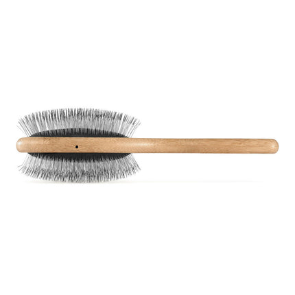 Artero Nature Double Slicker Pin Brush - Dual-Sided Bamboo Poodle Brush.